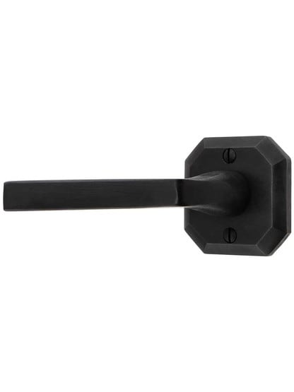 Solid Bronze Angular-Rosette Door Set with Alessa Levers.